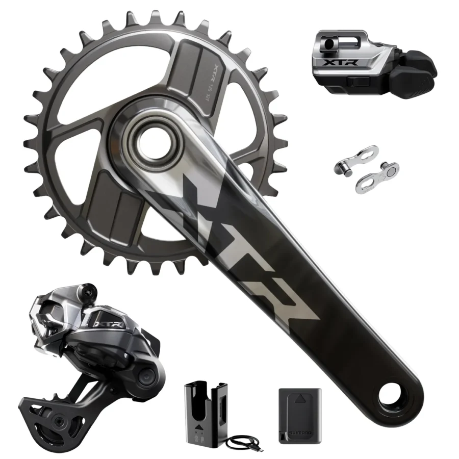 Set Shimano XTR Di2 12V. inalámbrico 12V.