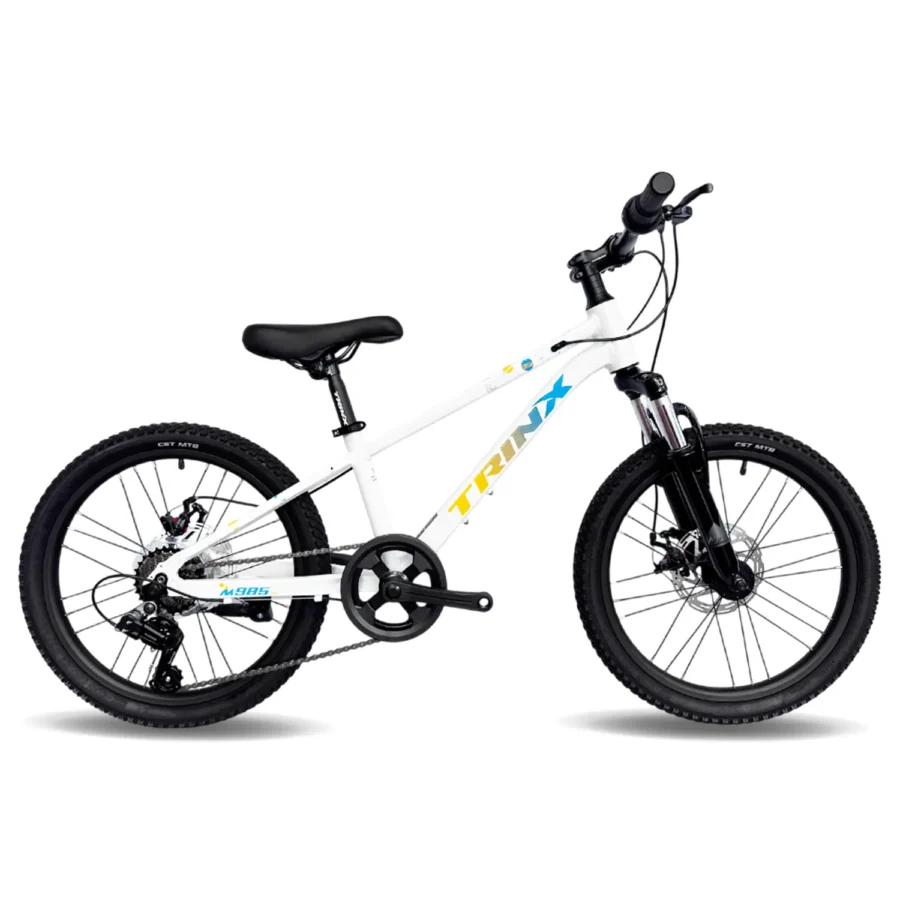 Bicicleta Trinx MTB 985 7V. Frenos Disco H. Suspensión 20" Blanca