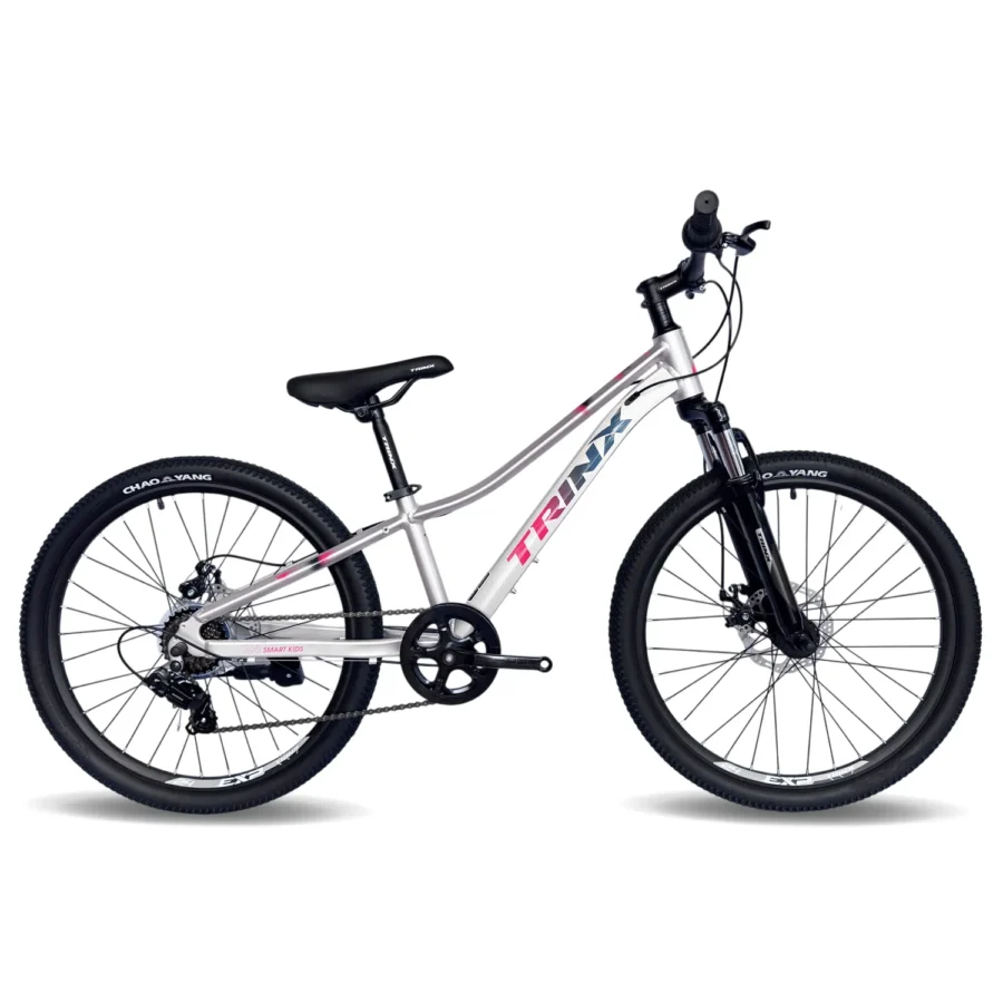 Bicicleta Trinx MTB Smart 7V. Frenos Disco H. Suspensión 24"  Grey Red