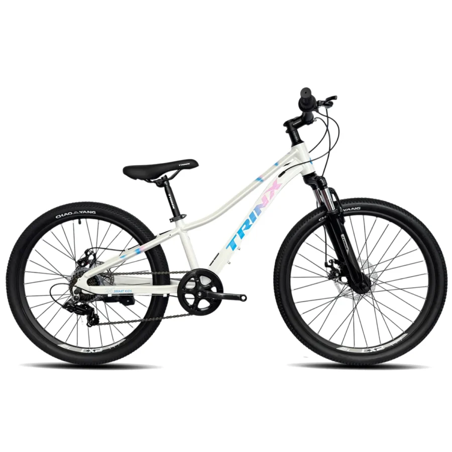 Bicicleta Trinx MTB Smart 7V. Frenos Disco H. Suspensión 24"  White blue